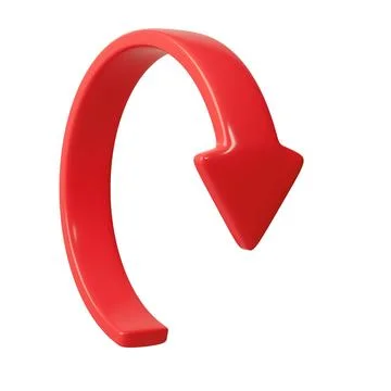 Red 3d circle arrows up direction. Arrow sign or icon for web button and Stock Illustration