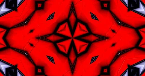 Red 3D Embossed Abstract Geometric Structure Symmetric Pattern Background イラスト素材