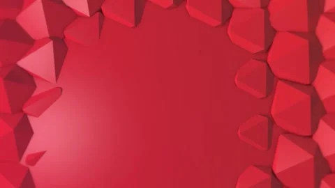 Red 3D Geometric Texture Background Stock Footage 292338000