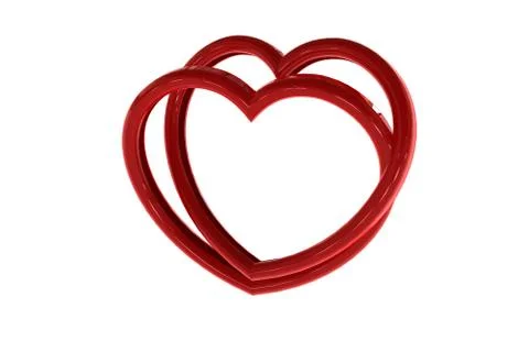 Red 3d heart Stock Illustration