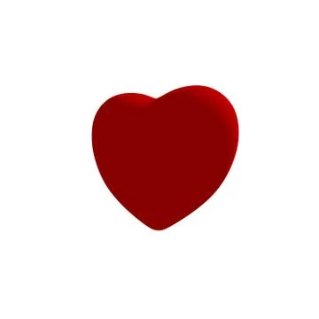 Red 3D heart Stock Illustration