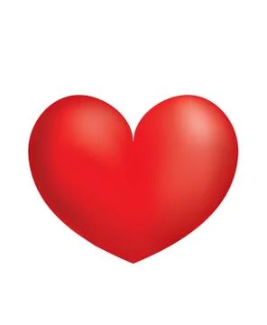 Red 3d heart Illustrazione stock
