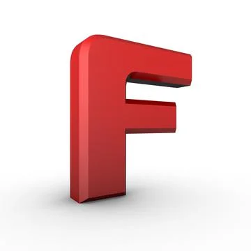 Red 3d letter "A" on a white background. Stock Illustration