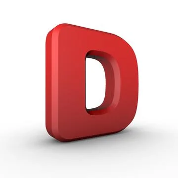 Red 3d letter "A" on a white background. Stock-Illustration