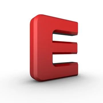 Red 3d letter "A" on a white background. Stock Illustration