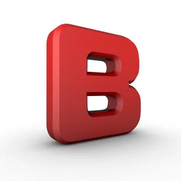 Red 3d letter "A" on a white background. Stock-Illustration