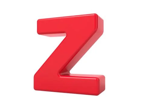 Red 3D Letter Z. Stock Illustration