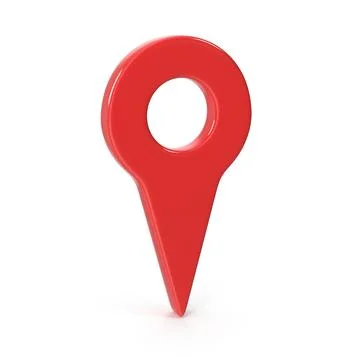 Red 3D Location Pin Icon for Maps and Navigation Stock Illustration