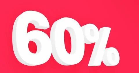 Red 3d numbers on white isolated background. イラスト素材
