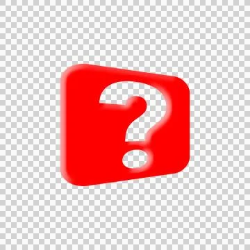 Red 3D Question Mark PNG Icon Help Symbol for FAQ Support and Inquiry Stock Illustration