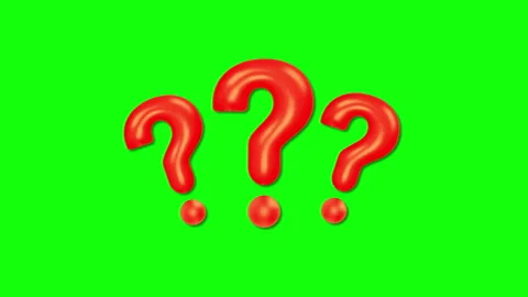 Red 3D question marks on green backgroun... | Stock Video | Pond5