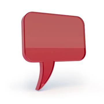 Red 3d speach bubble Stock Illustration