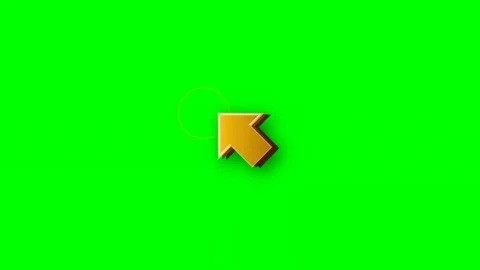 Red 3D stylized pointer arrow bottom left fluid green screen Видео 344648597