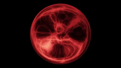 Red 4k Sphere Animation Background Video Video stock 296797679