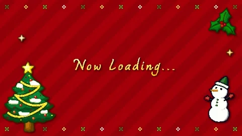 Red 8 Bit Christmas Stream Opening Screen Now Loading 動画素材 347625827