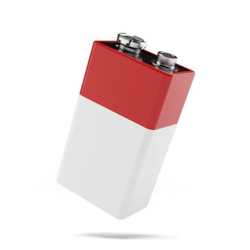 Red 9v battery 스톡 일러스트