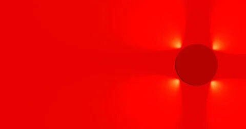 Red Abstract 3D Render Round Light Shape Stock Footage 170331832