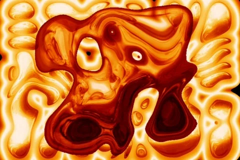 Red abstract amoeba - digital animation 库存影片 106713