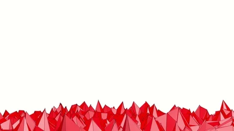 Red abstract animated low poly background. 3d rendering Stock-Footage 97956996