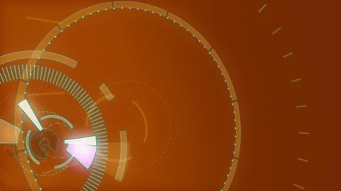 Red abstract animation hi-tech background circles. Futuristic Sci-Fi HUD effect 스톡 동영상 79804261
