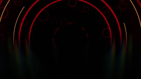 Red abstract arc lines and circles animation Stock Footage 58970662