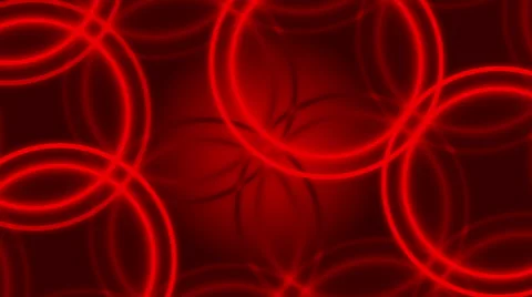 Red abstract background and circles, loop Stock Footage 61280314