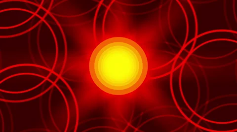 Red abstract background and circles, loop Stock Footage 61280325