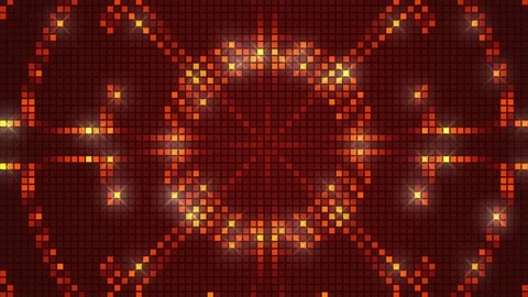 Red abstract background and flashing gold squares, loop Vídeo Stock 81650754