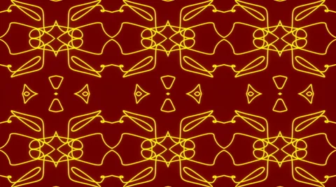 Red abstract background and gold line, loop Stock Footage 63044235