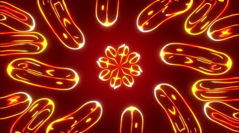 Red abstract background and gold particles, loop Stock Footage 66303643