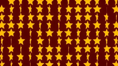 Red abstract background and gold stars, loop Stock Footage 71415261