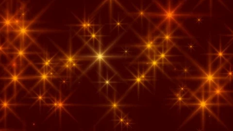 Red abstract background and gold stars, loop Stock Footage 75898399