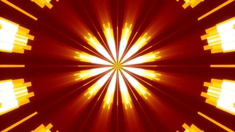 Red abstract background and moving gold shapes, loop Stock Footage 76568665
