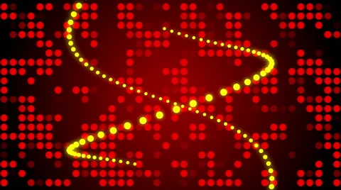 Red abstract background and yellow form, loop Stock Footage 49844542