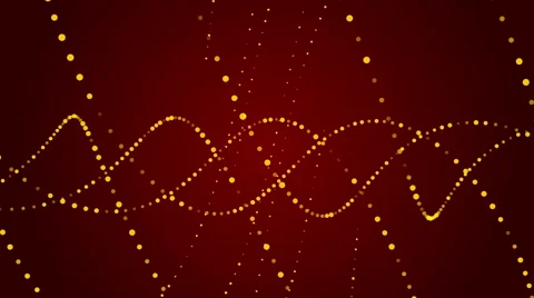 Red abstract background and yellow form, loop Stock Footage 51541091