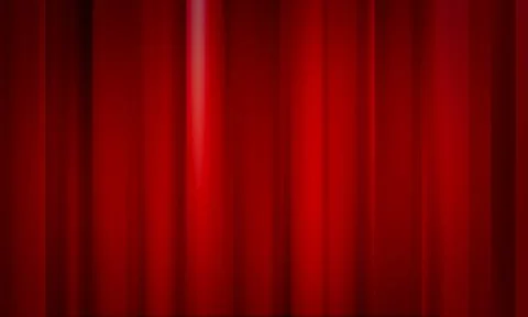 Red abstract background, bright, stripes, blurred, curtain, illustration Stock Illustration