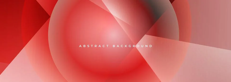 Red abstract background with circles. Dynamic shapes geometric composition. Stock Illustration