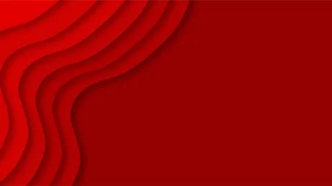 Red Abstract Background with Curved Lines and Gradient. Stock Illustration