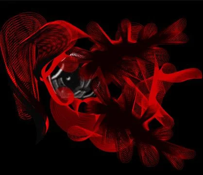 Red abstract background in dark red tones on a black background Stock-Illustration