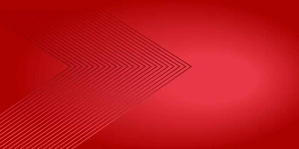 Red Abstract Background with Dynamic Moving Forward Arrows Stock Illustration