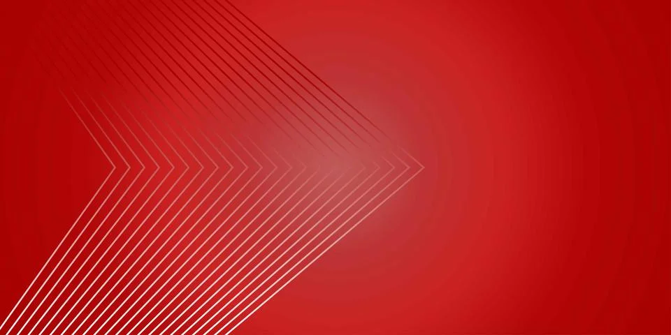 Red Abstract Background with Dynamic Moving Forward Arrows Stock Illustration