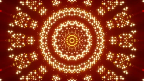 Red abstract background, flashing gold particles, loop Stock Footage 89532057