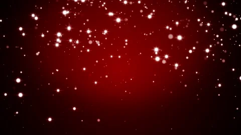 Red abstract background with flying particles in the form of stars from the bot Video stock 166826806