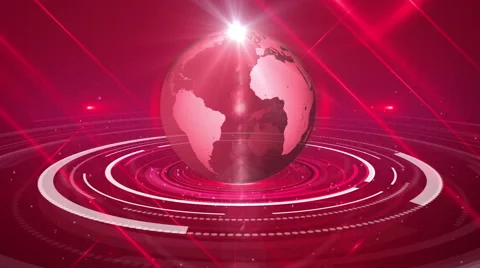 Red abstract background globe Video stock 40807990