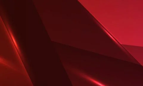 Red abstract background with glowing geometric diagonal lines. Illustrazione stock