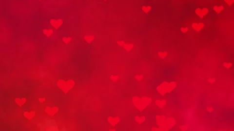 Red abstract background with hearts Video stock 261589017