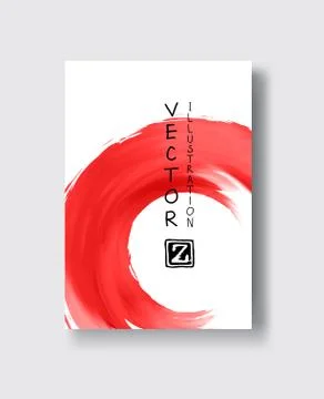 Red abstract background with ink splats Stock Illustration