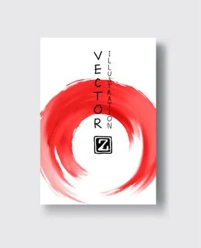 Red abstract background with ink splats Stock Illustration