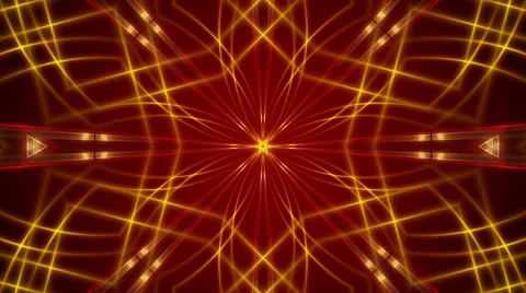 Red  abstract background, kaleidoscope light, loop Stock Footage 49995324