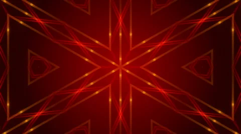 Red abstract background, kaleidoscope light, loop Stock Footage 52201658